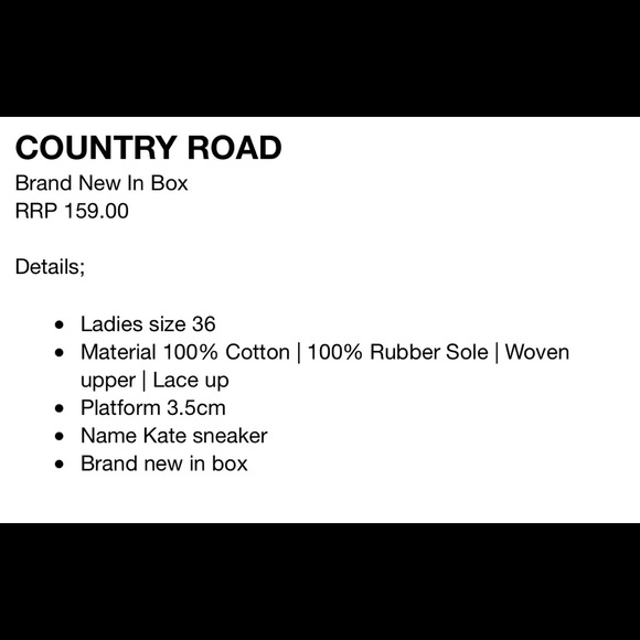 COUNTRY ROAD Woven Lace Up Platform Shoes Ladies size 6 - Picture 7 of 7